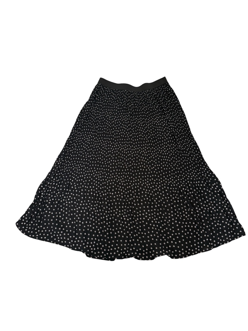 Adrianna Papell Women’s Black Flower A-Line Skirt Size M NWOT